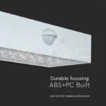 V-TAC VT-10306 3W LED Соларна Стенна Лампа със Сензор 4000K+3000K Бяла