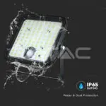 V-TAC VT-10310 30W LED Соларен Прожектор LiFePo Батерия 3.7V Черен 4000K