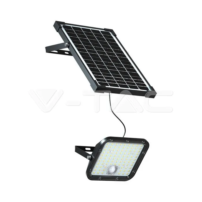 V-TAC VT-10310 30W LED Соларен Прожектор LiFePo Батерия 3.7V Черен 4000K