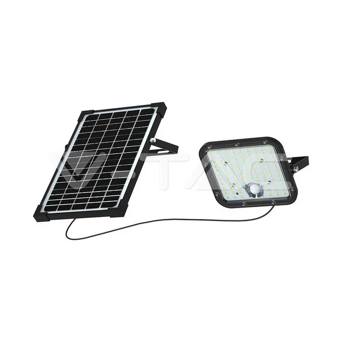 V-TAC VT-10310 30W LED Соларен Прожектор LiFePo Батерия 3.7V Черен 4000K