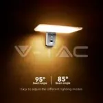 V-TAC VT-10316 15W LED Соларна Стенна Лампа LiFePO4 Батерия 3.2V 6000mA CCT: 6000K+4000K Бяла