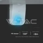 V-TAC VT-10316 15W LED Соларна Стенна Лампа LiFePO4 Батерия 3.2V 6000mA CCT: 6000K+4000K Бяла