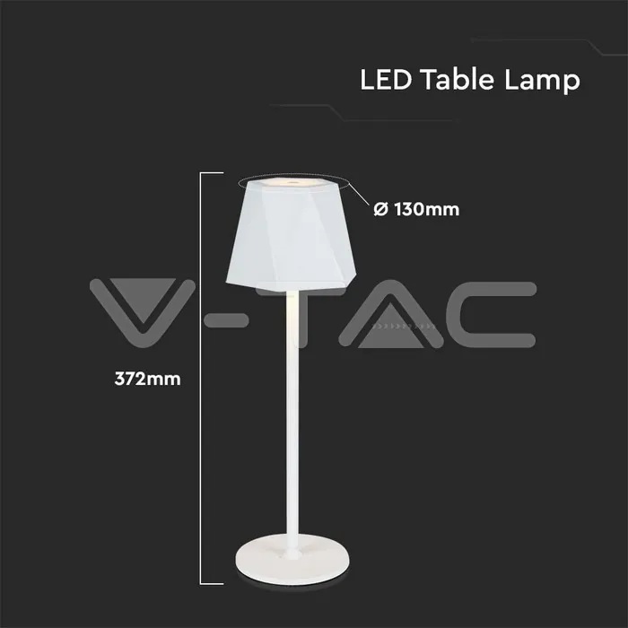V-TAC VT-10324 1.5W LED Настолна Лампа Бяла 3in1
