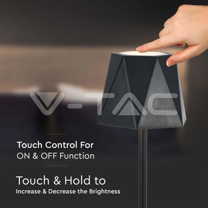 V-TAC VT-10330 1.5W LED Настолна Лампа Черна 3in1