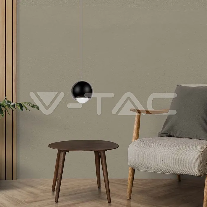 V-TAC VT-10341 5W LED Висяща Лампа Черно Тяло 3000K