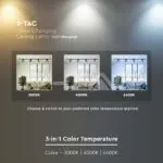 V-TAC VT-10371 30W LED Прожектор Релсов Монтаж Черно Тяло 3в1