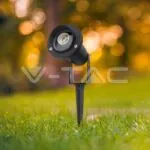 V-TAC VT-10373 Колче За Земя Алуминий Черно GU10 IP65 (105*75*245мм)