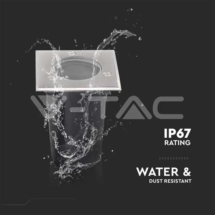 V-TAC VT-10375 GU10 Корпус За Вграждане В Земя Квадрат