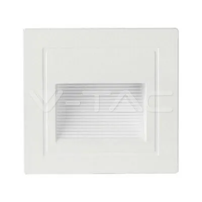 V-TAC VT-10377 3W LED Осветител За Стъпала Бял Квадрат 3000K