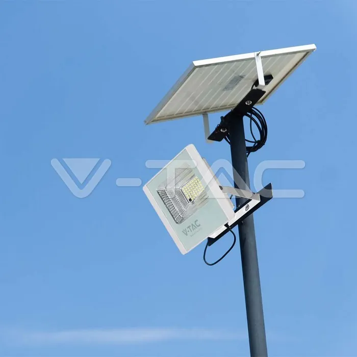 V-TAC VT-10408 20W LED Соларен Прожектор 4000К Бяло Тяло