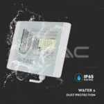 V-TAC VT-10408 20W LED Соларен Прожектор 4000К Бяло Тяло