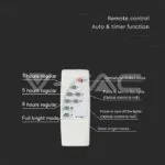 V-TAC VT-10408 20W LED Соларен Прожектор 4000К Бяло Тяло