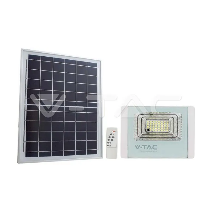 V-TAC VT-10415 50W LED Соларен Прожектор 4000К Бяло Тяло