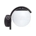 V-TAC VT-10420 E27 Стенен Аплик Черна Сфера PC Опал IP44