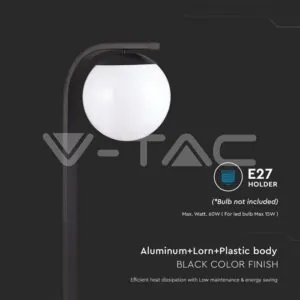 V-TAC VT-10421 Е27 Наземна Сфера Опал IP44 1050mm