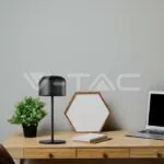 V-TAC VT-10450 LED Настолна Лампа 2200mAH Батерия D86*H210mm Бяло Тяло IP54 3000K+6000K
