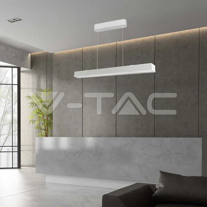 V-TAC VT-10469 40W LED Linear Hanging Suspension Light : Up & Down System 3IN1 White Body