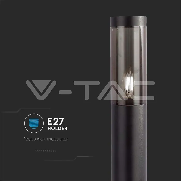 V-TAC VT-10472 Градинска Наземна Лампа E27 Черно Тяло IP44