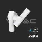 V-TAC VT-10474 2x2.6W Стенен Спот Бял 3000К IP44