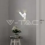 V-TAC VT-10474 2x2.6W Стенен Спот Бял 3000К IP44