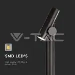 V-TAC VT-23051 2x2.6W Наземен Спот 1м. Черен 4000К IP44