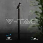 V-TAC VT-23051 2x2.6W Наземен Спот 1м. Черен 4000К IP44