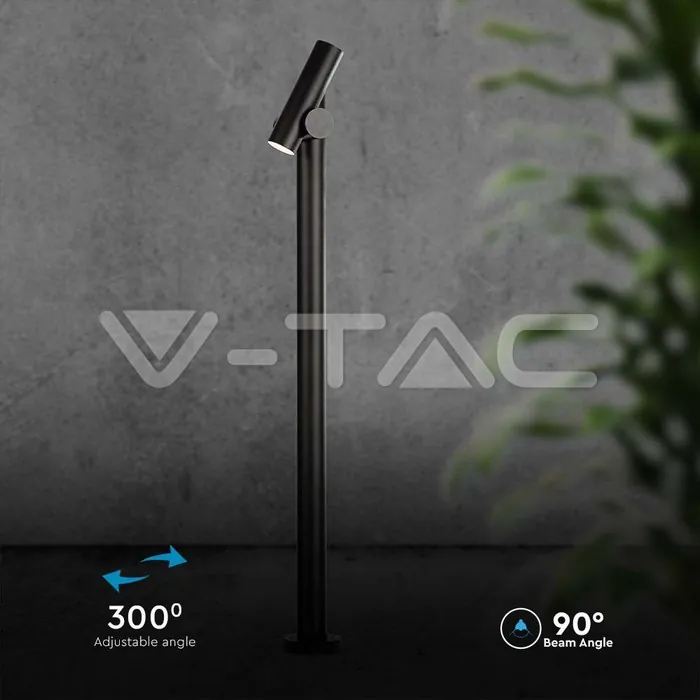 V-TAC VT-23051 2x2.6W Наземен Спот 1м. Черен 4000К IP44