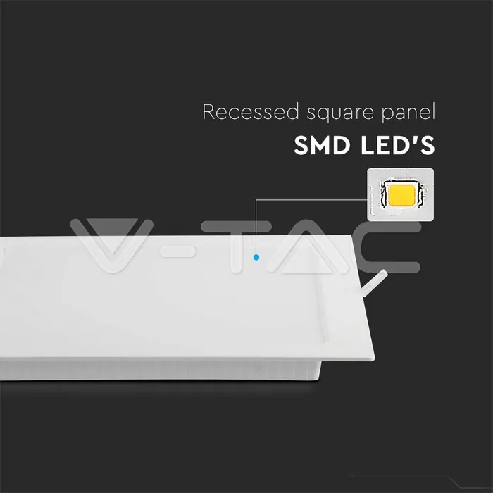 V-TAC VT-10483 12W LED Backlit Панел Квадрат 3000К