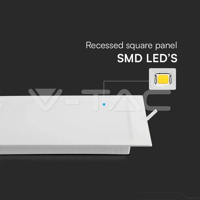 V-TAC VT-10488 18W LED Backlit Панел Квадрат 6500К
