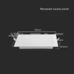 V-TAC VT-10489 24W LED Premium Панел Квадрат 3000K