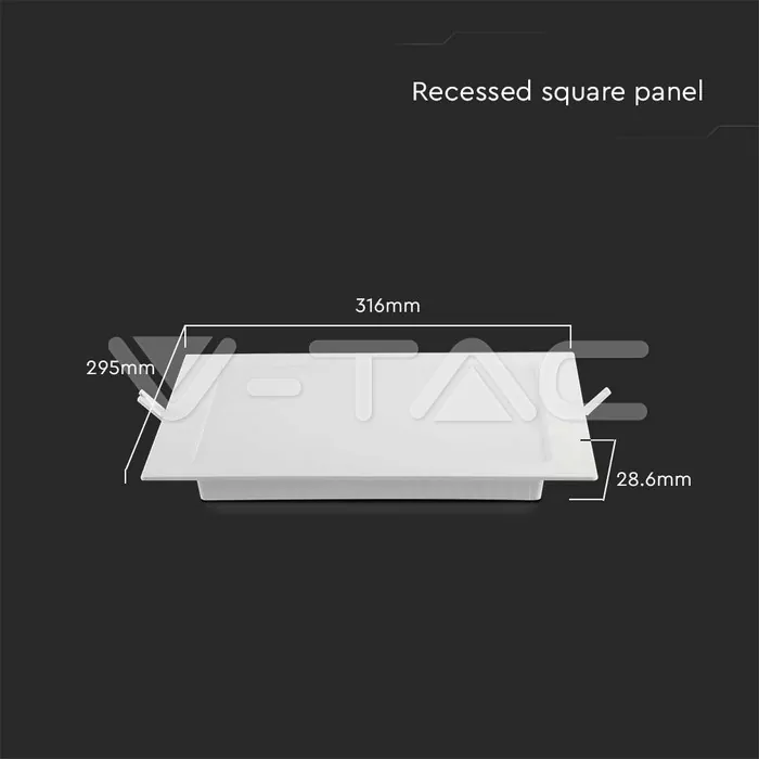 V-TAC VT-10489 24W LED Premium Панел Квадрат 3000K