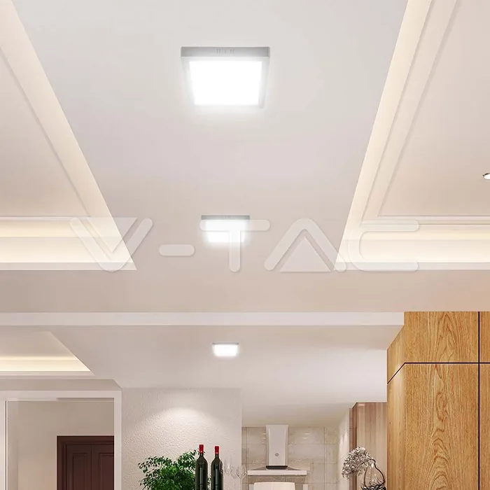 V-TAC VT-10498 18W LED Backlit Панел Външен Квадрат 3000К