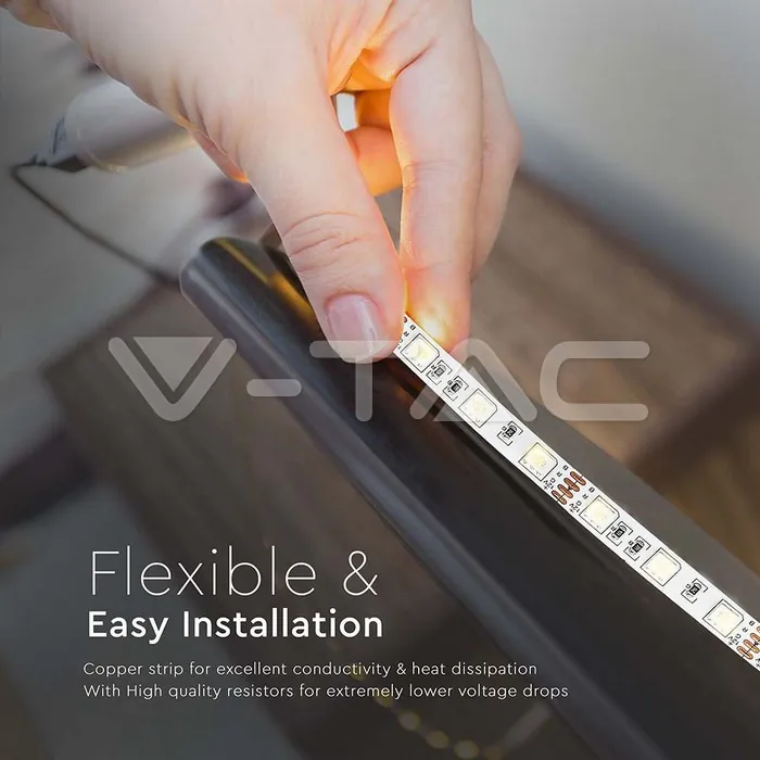 V-TAC VT-10556 LED Лента SMD 3535 120LED Double PCB 8mm RGB12W/M