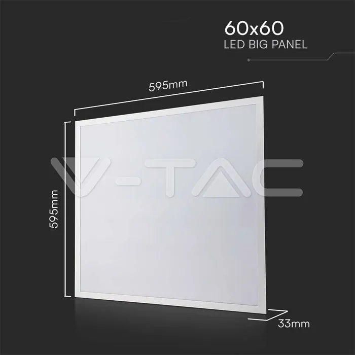 V-TAC VT-10557 LED Панел 36W 600x600mm 120Lm/W 3000K Вкл. Драйвер 10БР/СЕТ