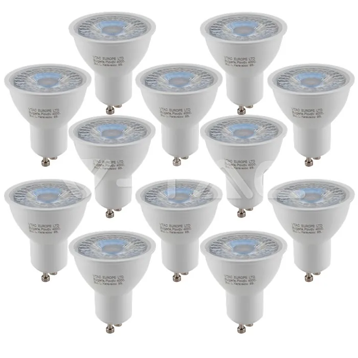 V-TAC VT-10812 LED Крушка SAMSUNG Чип 5W GU10 3000K 12 бр./oпаковка