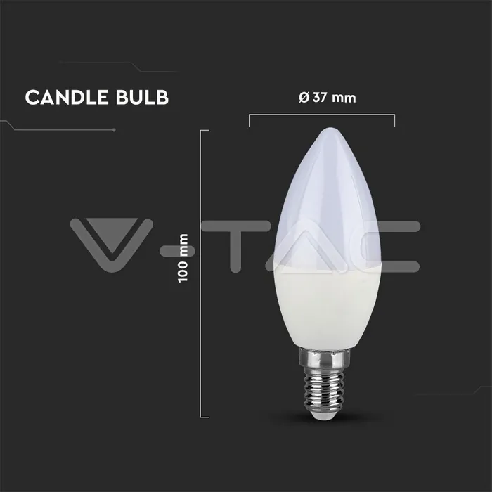 V-TAC VT-111 LED Крушка SAMSUNG Чип 7W E14 Кендъл 3000K