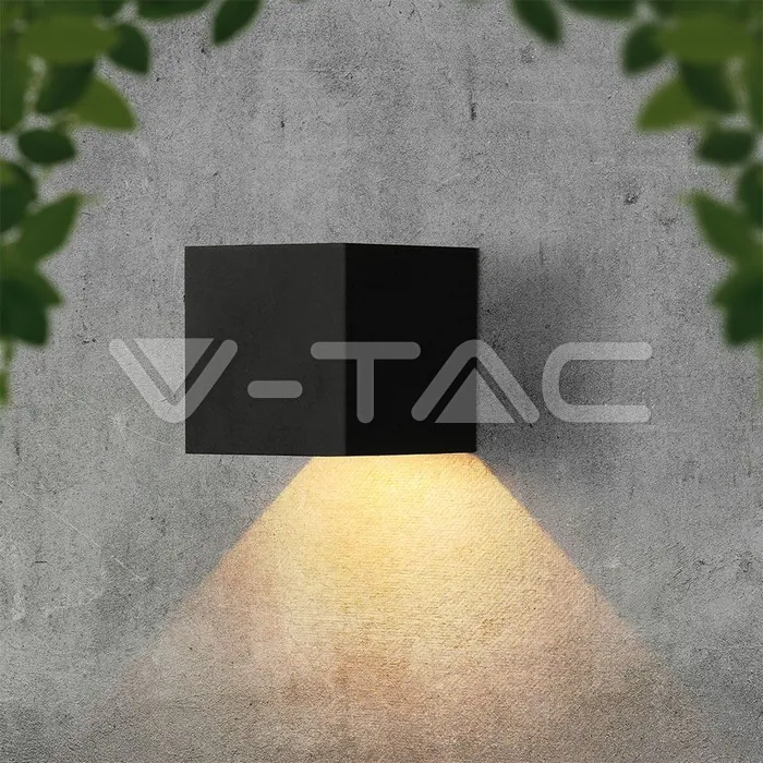 V-TAC VT-11884 9W COB LED Соларна Стенна Батерия 1x2600mAh 16ч. 3000K Черно Тяло IP65