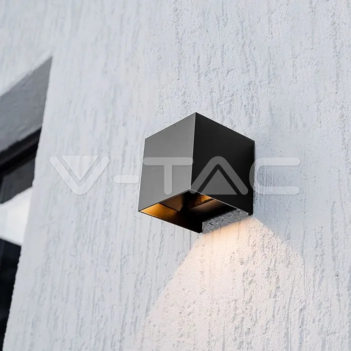 V-TAC VT-11884 9W COB LED Соларна Стенна Батерия 1x2600mAh 16ч. 3000K Черно Тяло IP65