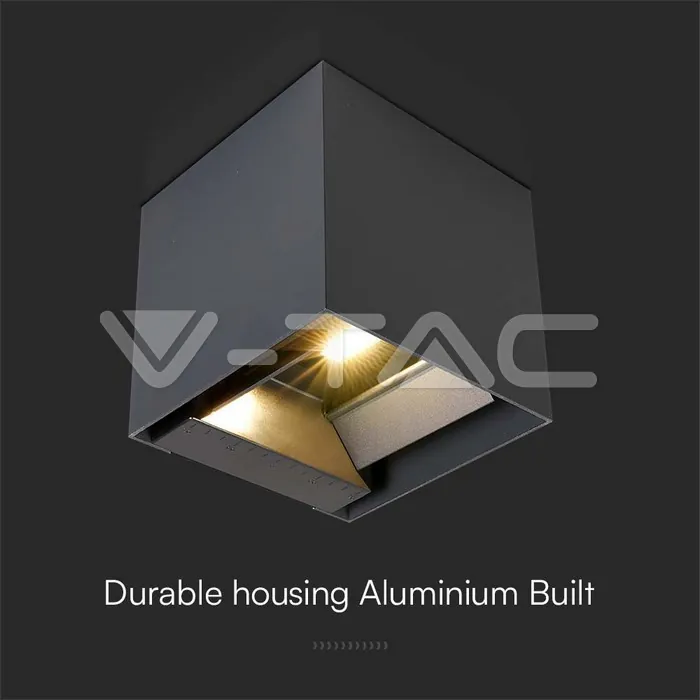 V-TAC VT-11884 9W COB LED Соларна Стенна Батерия 1x2600mAh 16ч. 3000K Черно Тяло IP65