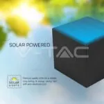 V-TAC VT-11884 9W COB LED Соларна Стенна Батерия 1x2600mAh 16ч. 3000K Черно Тяло IP65