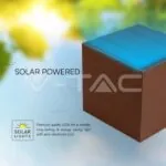 V-TAC VT-11888 9W COB LED Соларна Стенна Батерия 1x2600mAh 16ч. 3000K Corten Тяло IP65