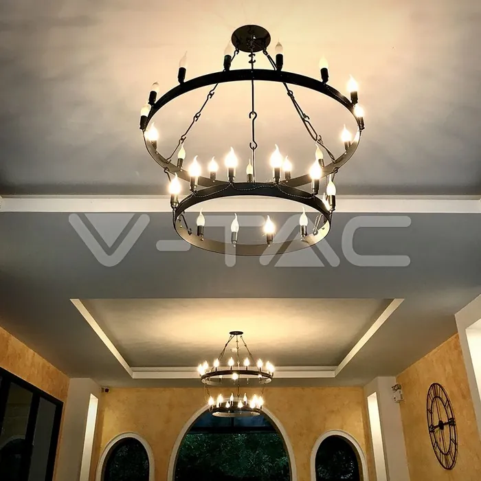 V-TAC VT-118 LED Крушка SAMSUNG Чип 5.5W E14 Кендъл Пламък 4000K