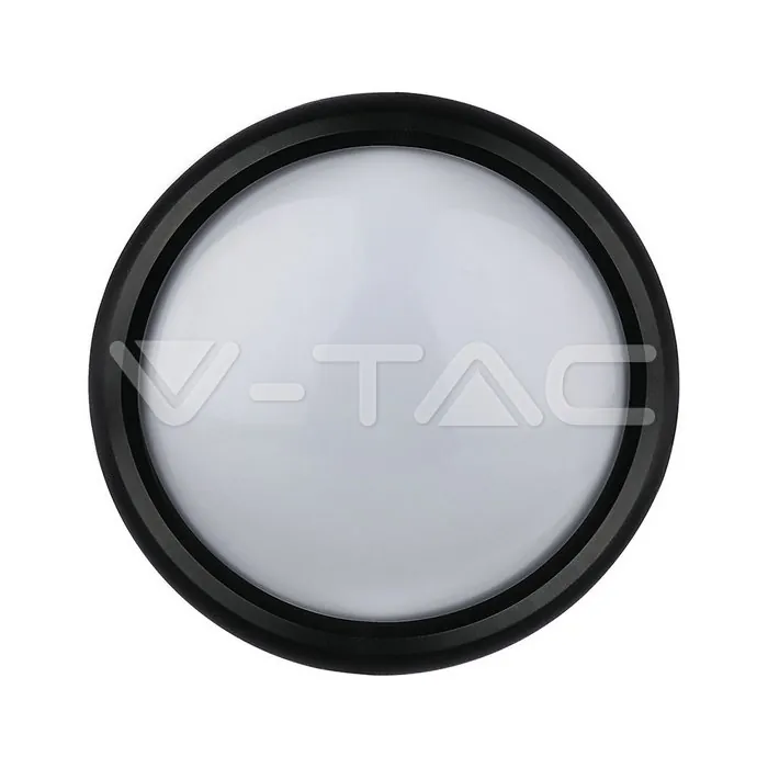 V-TAC VT-1262 8W Плафониера Кръг Черно Тяло 3000K IP66