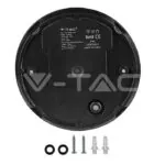 V-TAC VT-1262 8W Плафониера Кръг Черно Тяло 3000K IP66