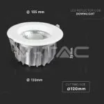 V-TAC VT-1270 10W СОВ Луна Кръгла A++ 120 lm/W Топло Бяла Светлина