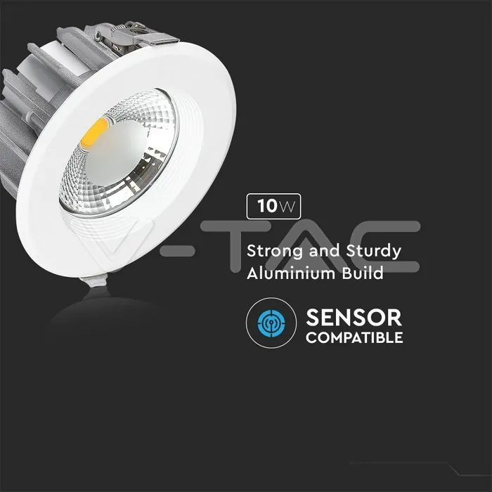 V-TAC VT-1270 10W СОВ Луна Кръгла A++ 120 lm/W Топло Бяла Светлина