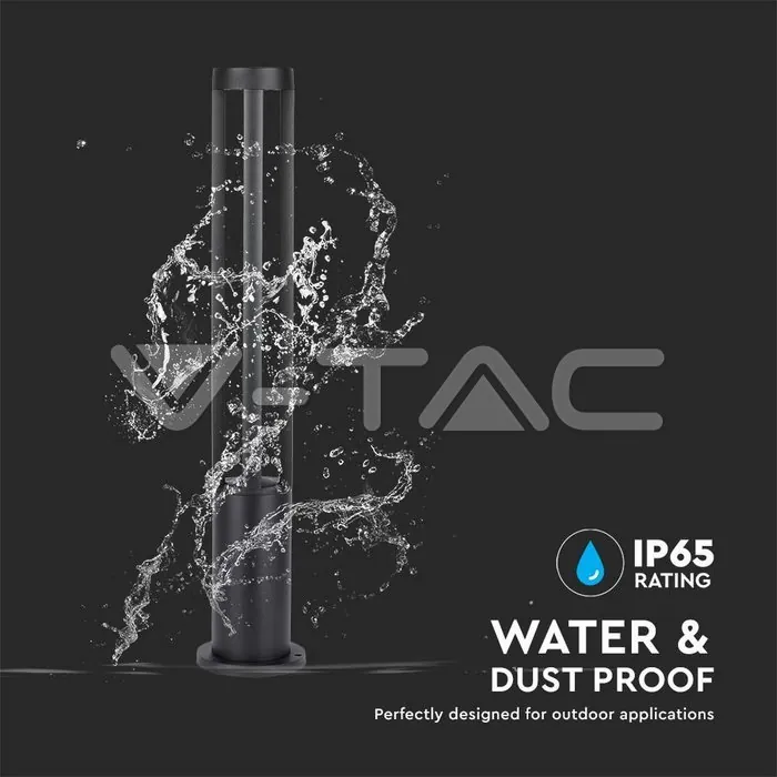 V-TAC VT-128333 10W LED Наземна Лампа Черно Тяло 80см 5000К