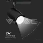 V-TAC VT-1287 35W LED Прожектор Релсов Монтаж Черно Тяло Бяла Светлина