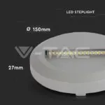 V-TAC VT-1318 2W LED   за Стъпала Сиво Тяло Кръг Неутрално Бяла Светлина