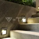 V-TAC VT-1324 2W LED   за Стъпала Сиво Тяло Квадрат Неутрално Бяла Светлина